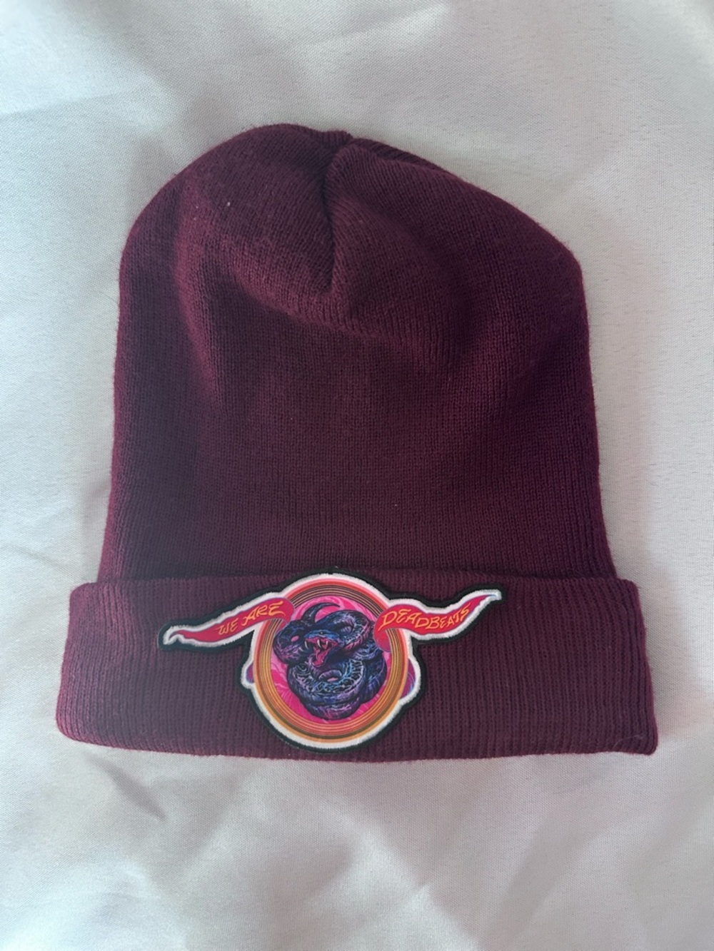 Dead Beats Maroon Beanie